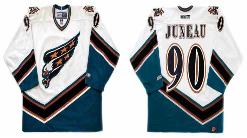 2019 Men Washington Capitals #90 Juneau white CCM NHL jerseys